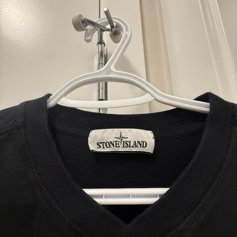 Stone Island Men’s Long-Sleeve Crewneck Shirt - Black